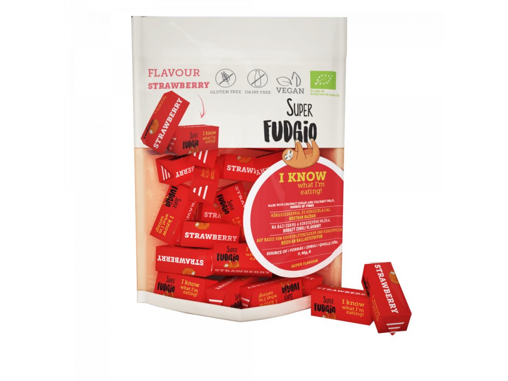 Karamelky jahodové vegan 150g BIO