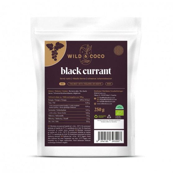 Černý rybíz mražený 250g BIO