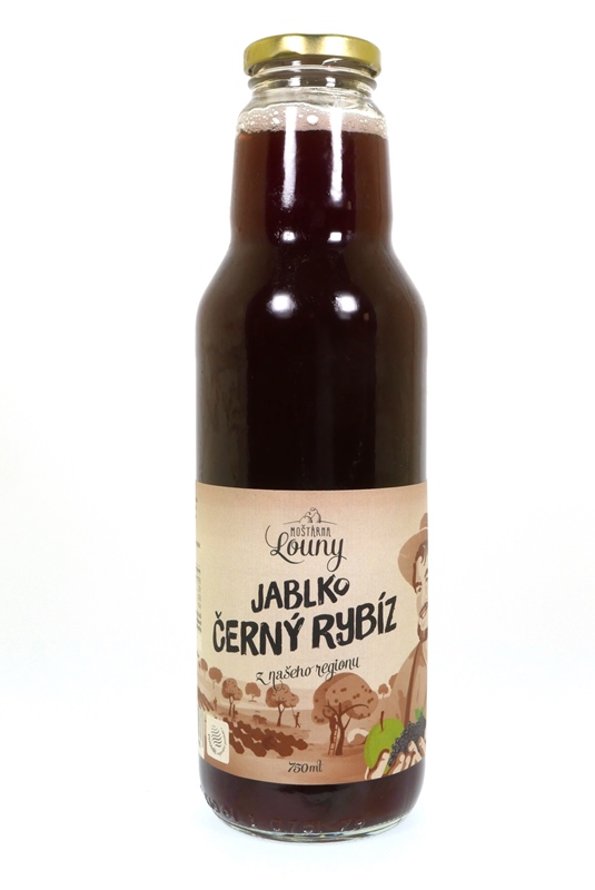 Mošt jablko+černý rybíz 750ml