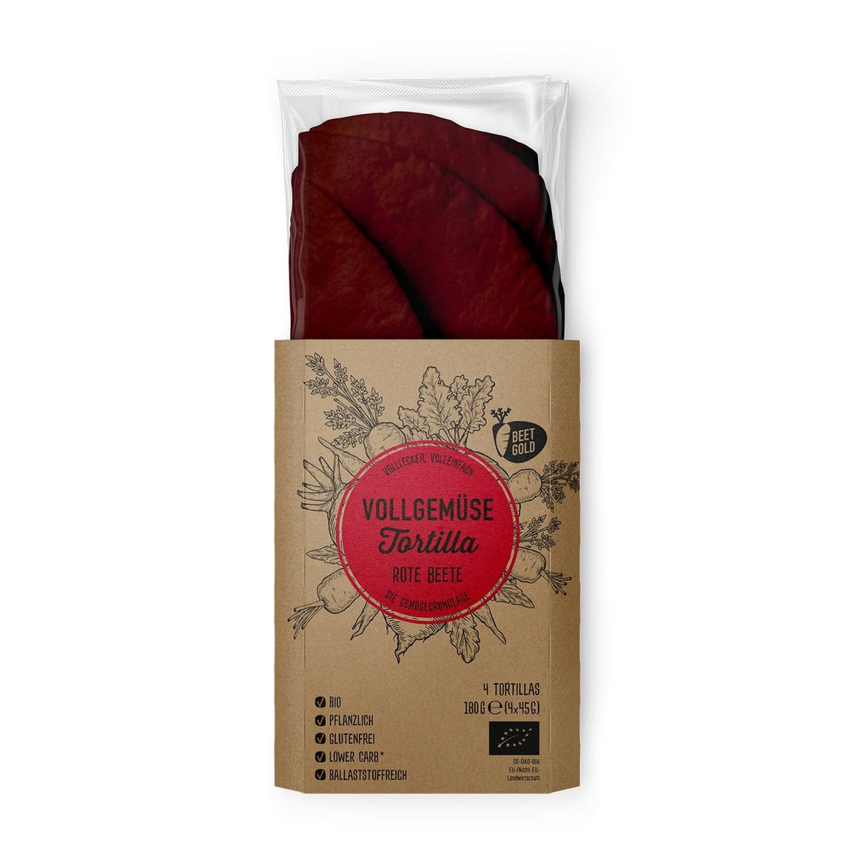 Fialová zeleninová tortilla 4x45g BIO