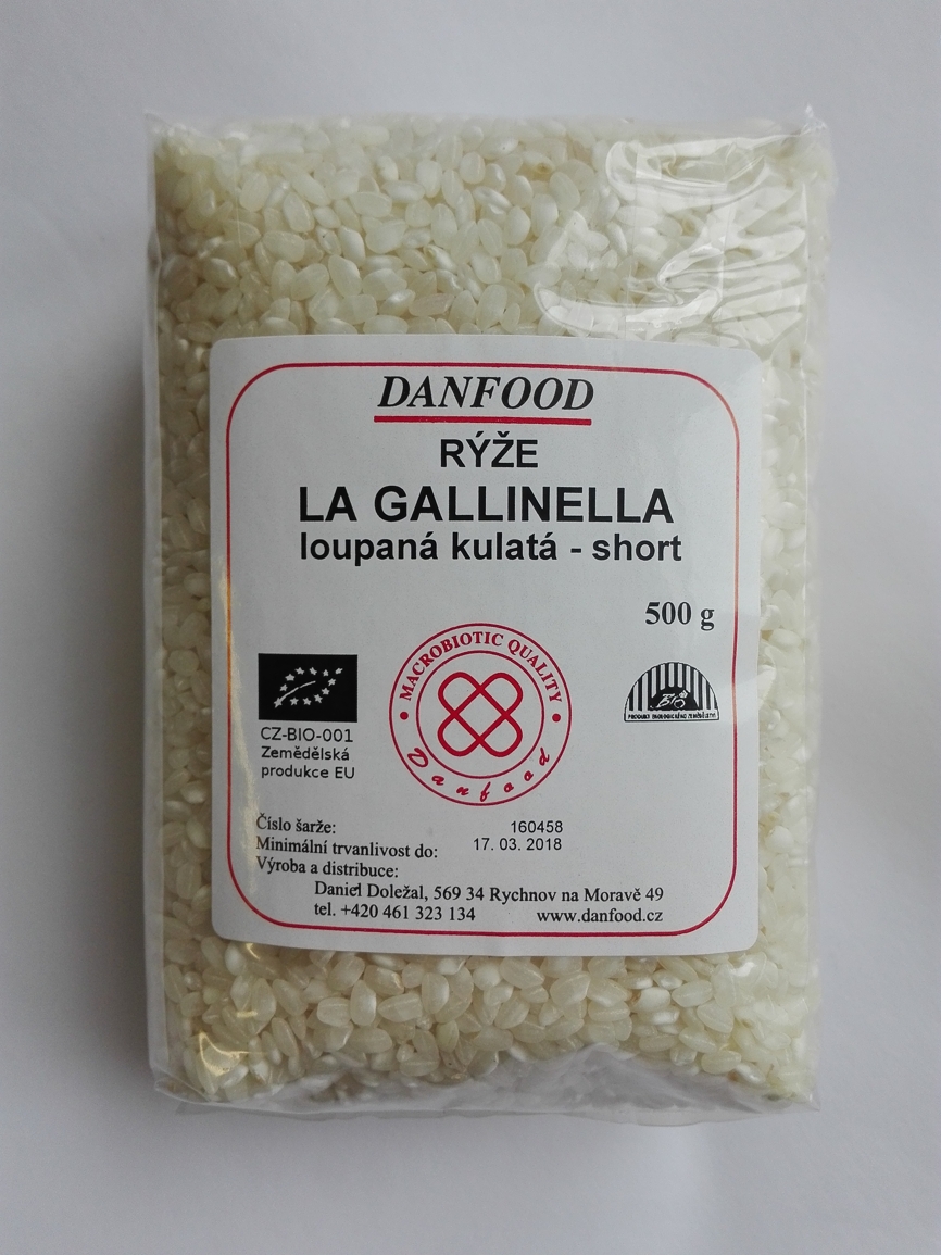 Rýže Gallinella kulatá bílá 500g BIO